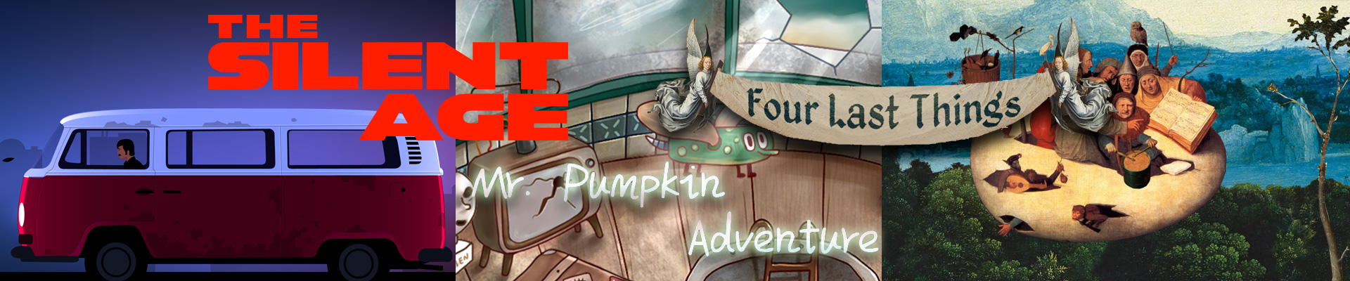 Мысли про: The Silent Age, Mr. Pumpkin Adventure и Four Last Things